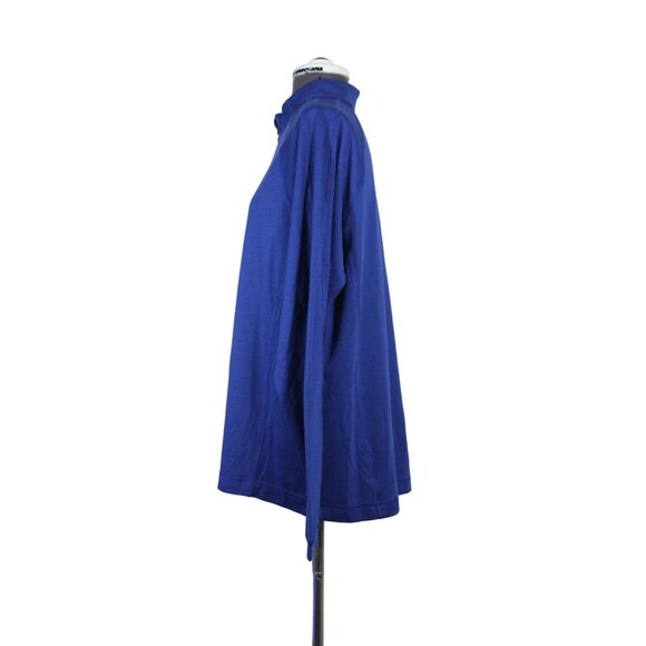 Cutter & Buck men's 1/4 zip mock‎ neck DryTec Luxe wool blend golf shirt M - Picture 2 of 12